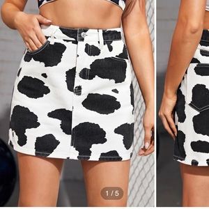 Shein Cowprint Skirt